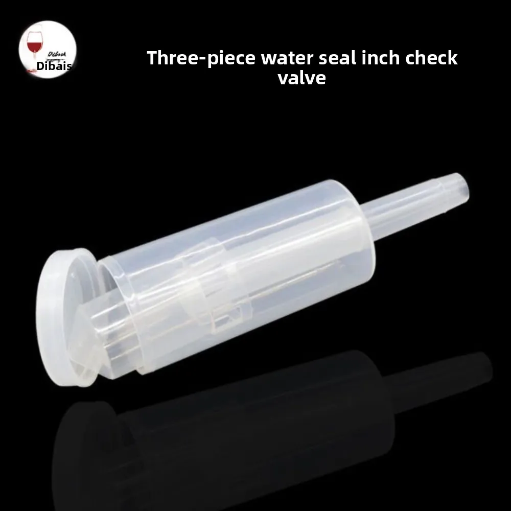 Three-Piece Airlock Wine Degassing Valve Water Sealed Multifunctional Beer Check Valve Laboratory Stopper Valve