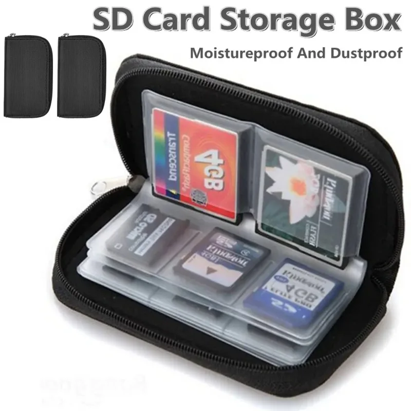 22 Slots Memory Card Carrying Organizer Case Holder Travel Pouch for SD SDHC MMC CF Micro SD Storage Bags Memory Cards Protector