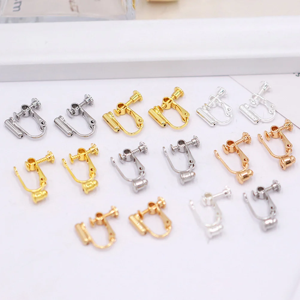 

Ear Clip Adapter Decorative Clip-on Clips Earring Making Supplies Chic Base Tray Converter Alloy