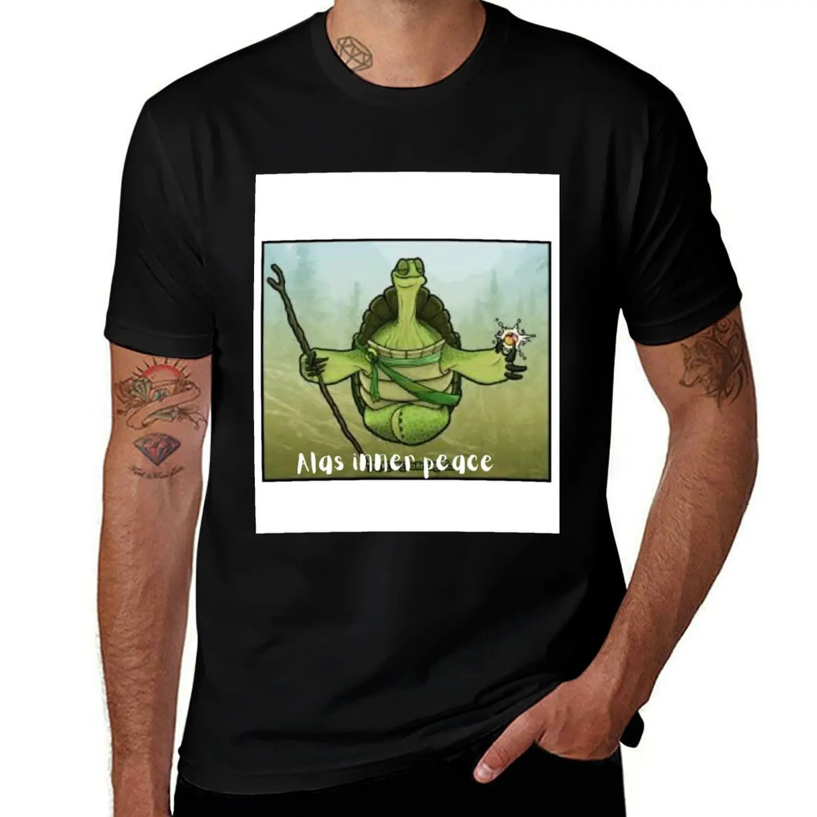 

inner peace T-Shirt luxury t-shirt korean fashion blue archive anime clothes oversized t shirts for men