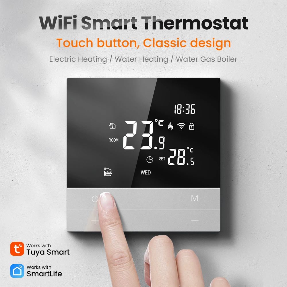 AVATTO Tuya WiFi Smart termostato elettrico pavimento/riscaldamento acqua/caldaia a Gas regolatore di temperatura, lavoro per Alexa Google Home