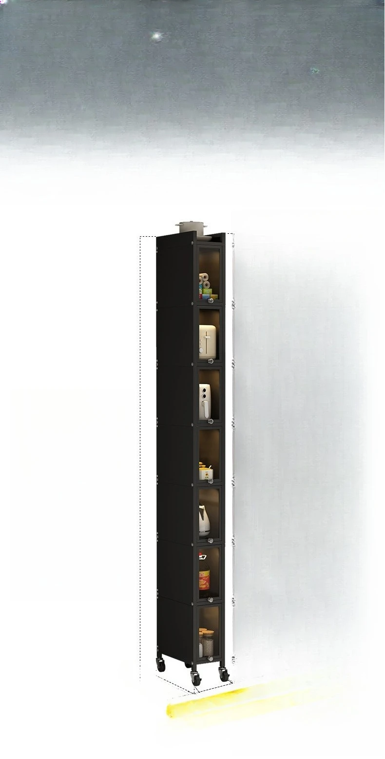 

Multi-layer small-size refrigerator gap side storage ultra-narrow side cabinet