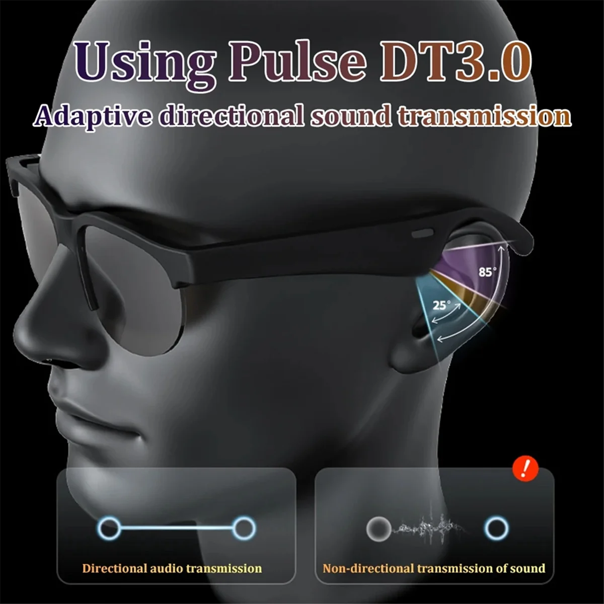 سماعة بلوتوث الذكية نظارات XG88pro سماعات بلوتوث الذكية مكالمة صوتية بدون استخدام اليدين