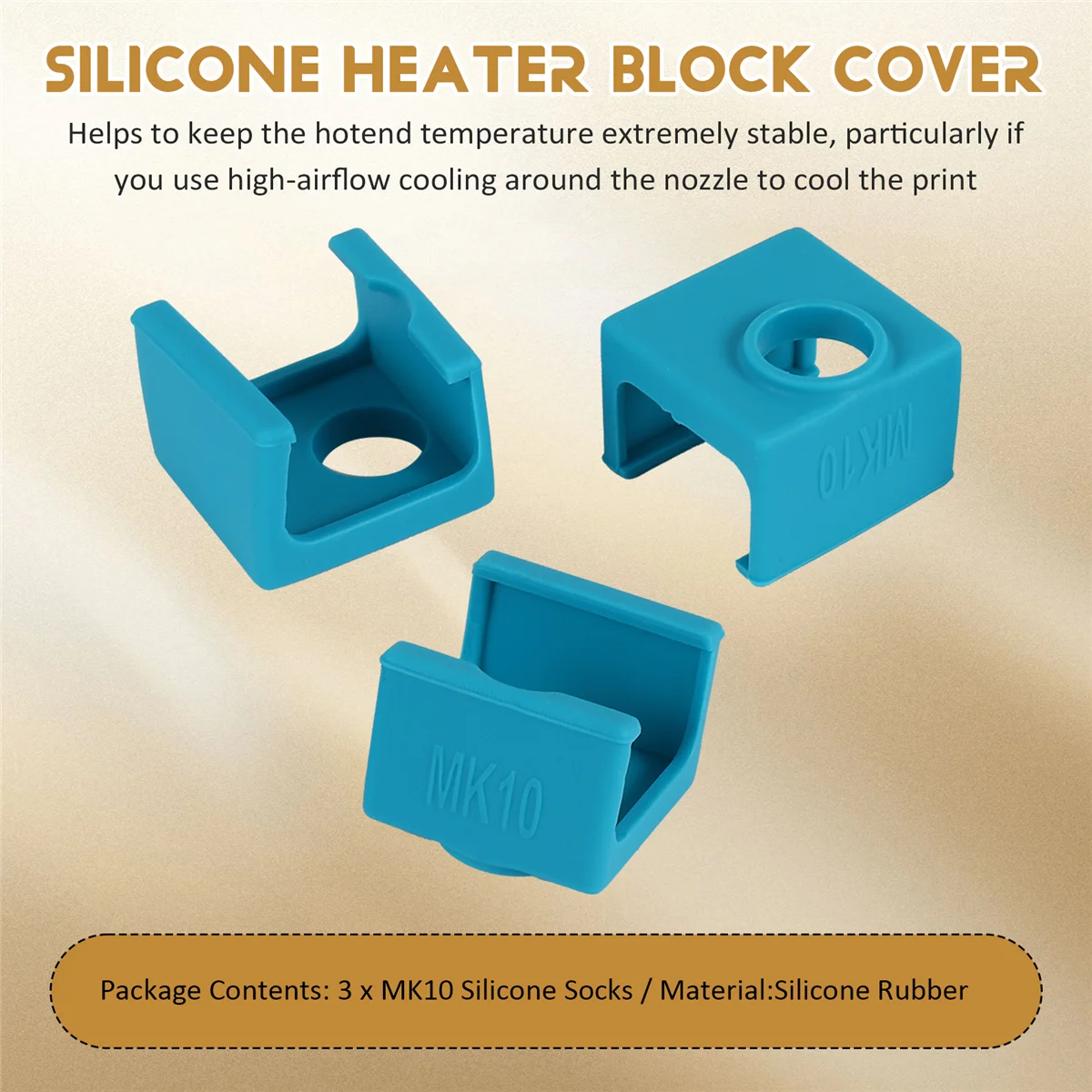 T88C 3 шт. силиконовые носки Mk10 вместо керамической изоляции для Dupicator D4/I3/для I3 2 силиконовая крышка блока нагревателя