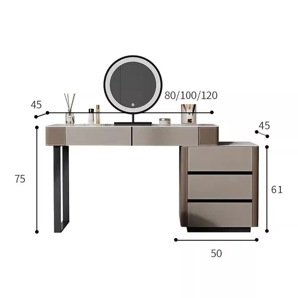 Dresser Drawer Vanity Table Organizer Station Luxury Vanity Table Storage Coiffeuse De Chambre Maquillage Bedroom Furniture