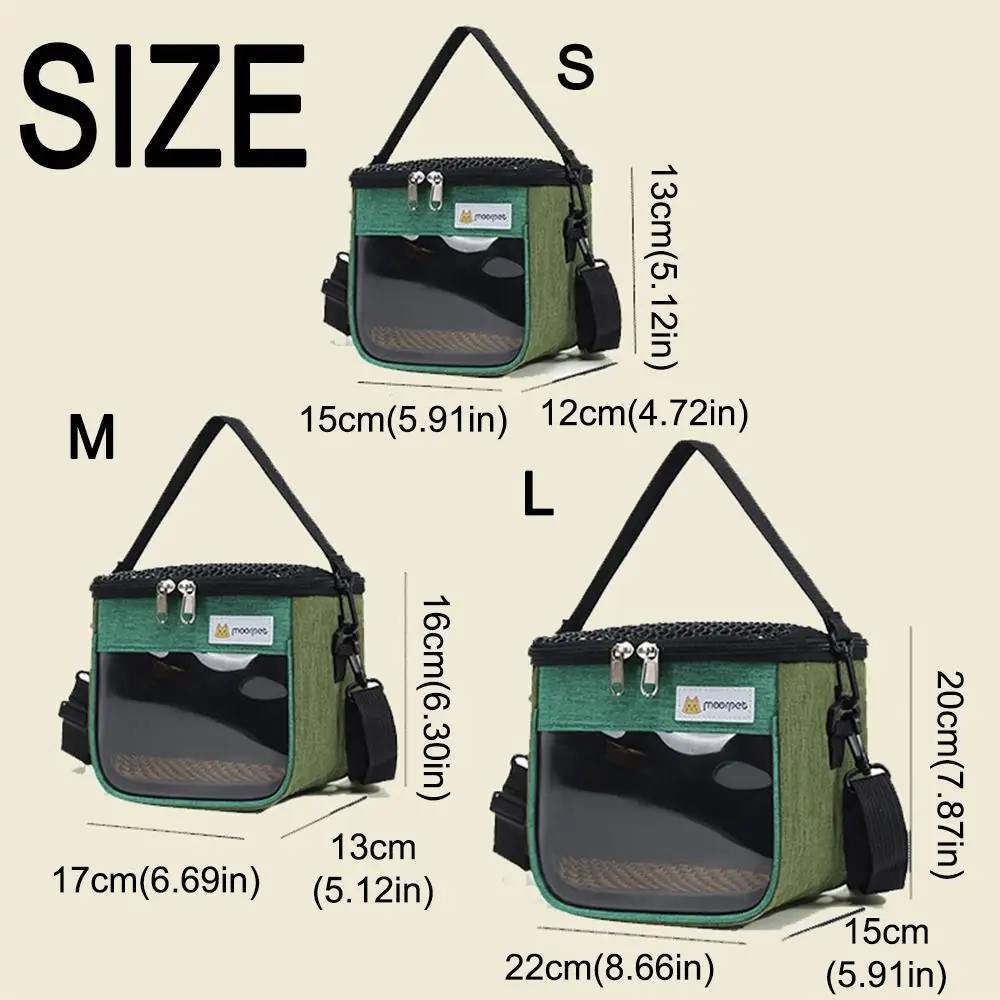Portable Pet Takeaway Bag Handheld Breathable Hamster Travel Carrier Oxford Clear View Chinchilla Outdoor Cage Outdoor