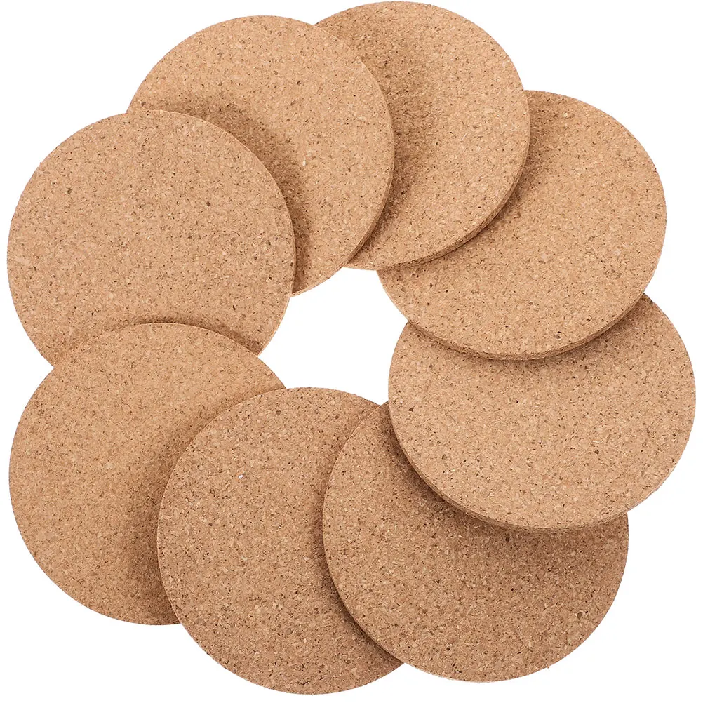

20pcs Cork Coasters Natural Insulated Place For Dining Table Heat Resistant Mats For Pots Drinks Round Decorative Kitchen Hot