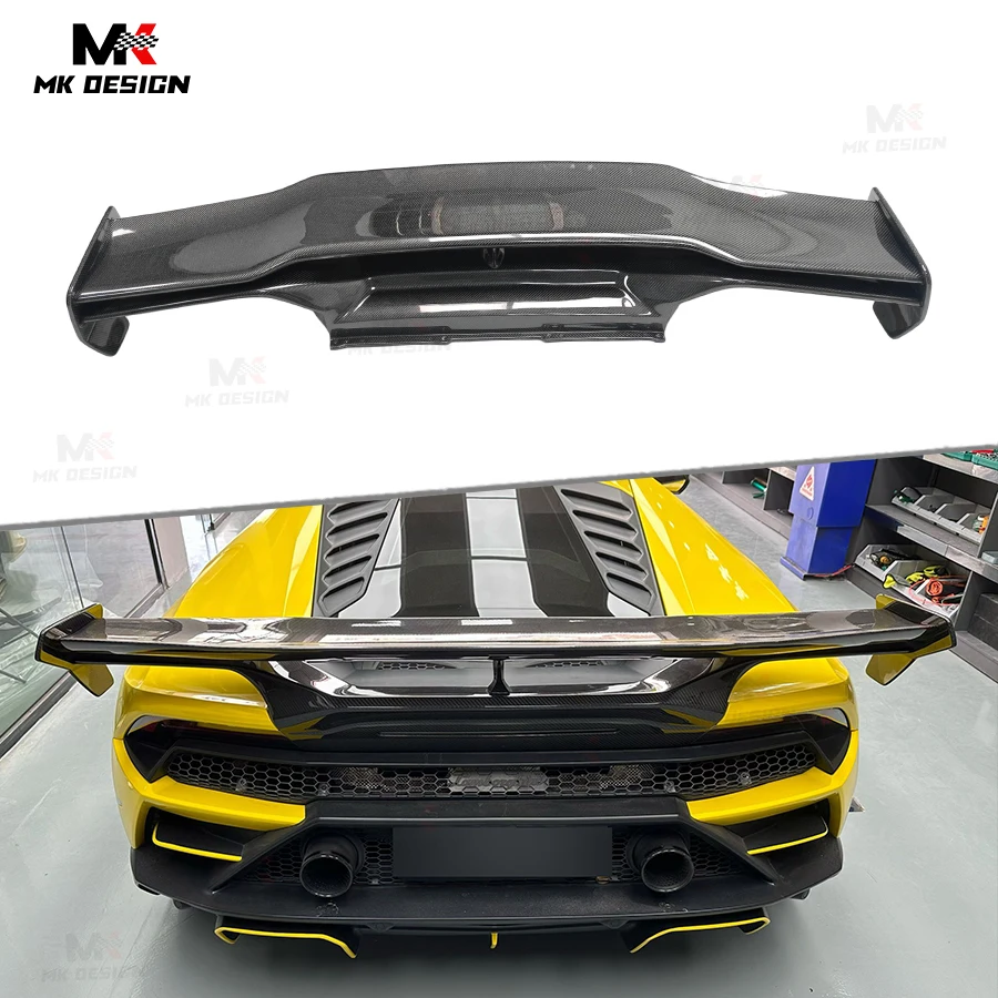 Real Carbon Fiber Rear Wing for Lamborghini Huracan LP580 LP610 EVO 2014+ Rear Trunk Spoiler Wing Body Kits Car Styling