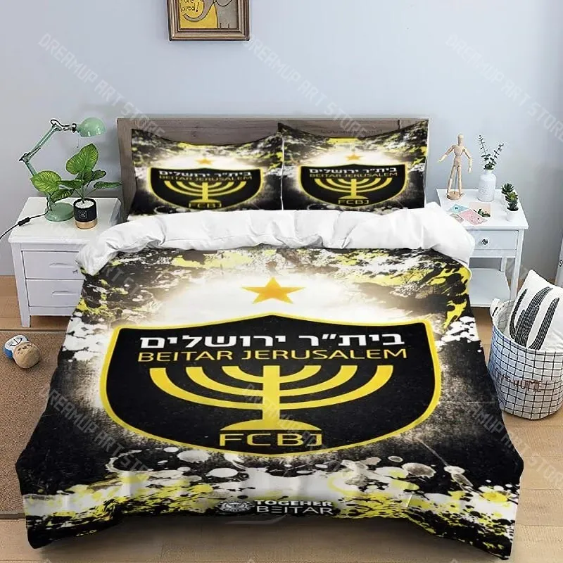 3D Printed B-Beitar FCBJ Jerusalem Bedding Set for Boys Girls Duvet Cover Pillowcase Twin Queen King Full Single Double Sizes