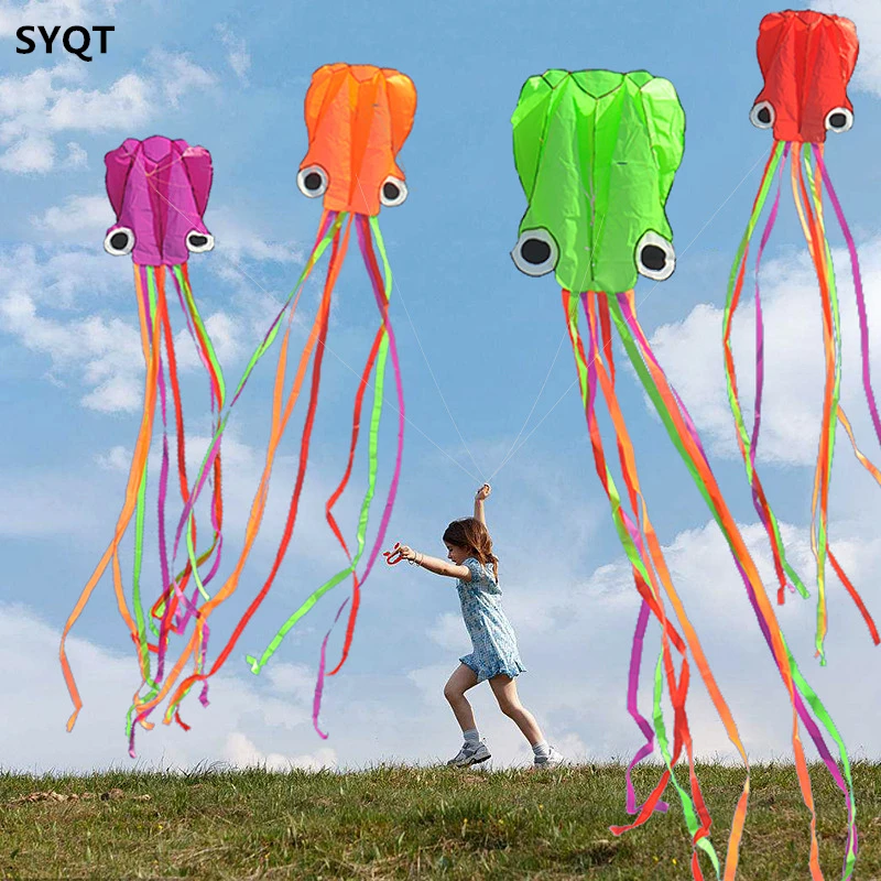 3m Octopus Kite Cartoon Animal Outdoor Easy-to-fly Soft Kite with Sled Christmas/Halloween Gifts Kites for Adults High Quality