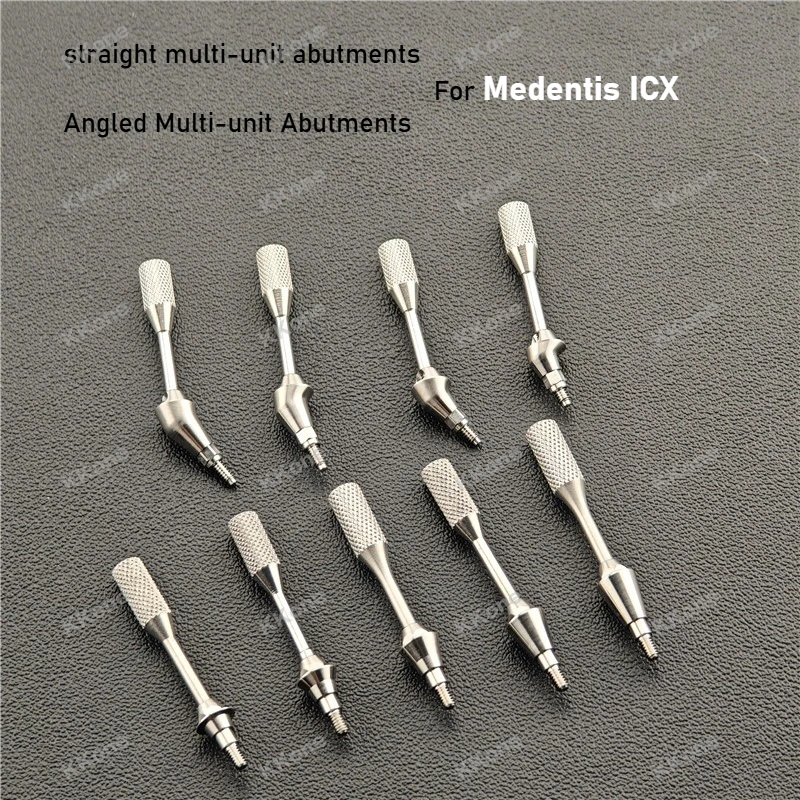 10Sets 3rd Party Dental Clinic Accessories Straight & Angled Multi-Unit Abutments For Medentis ICX Dental Implant System