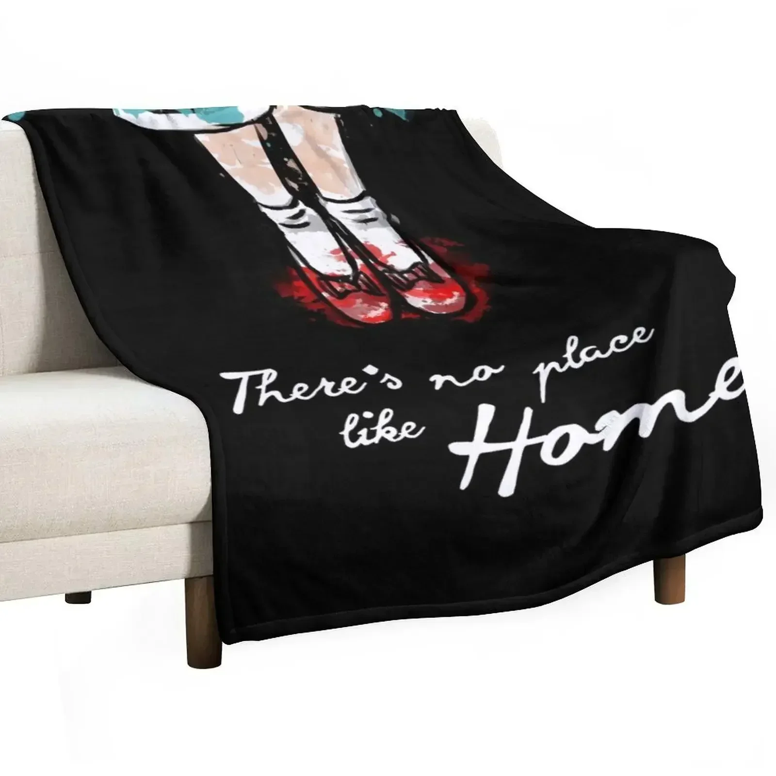 

There's no place like home watercolour Throw Blanket Flannel Giant Sofa Furry Blankets