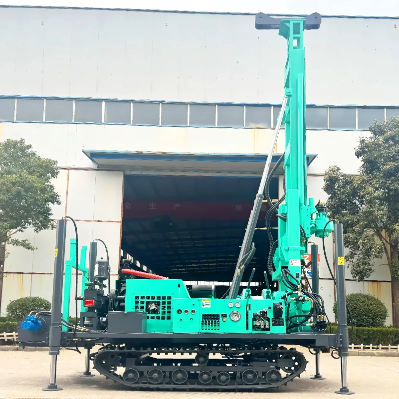 Customized Quality Automatic 280m 300m Depth Diesel Crawler Water Well Rotary Borehole Drilling Rig for Construction Core Rigs