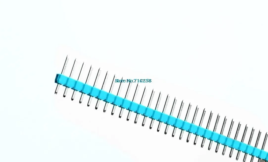 2.54mm Black + White + Red + Yellow + Blue Single Row Male 1X40 Pin Header Strip Gold-plated ROHS