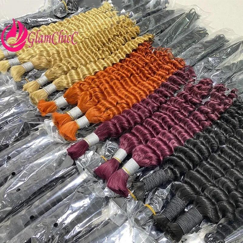 # 613 # 30 # 33 شعر بشري مموج عميق شعر كامل اليد يرتدي 12-26 بوصة 1 قطعة/100 جرام متعدد الألوان اختر ريمي عذراء برازيلي #1