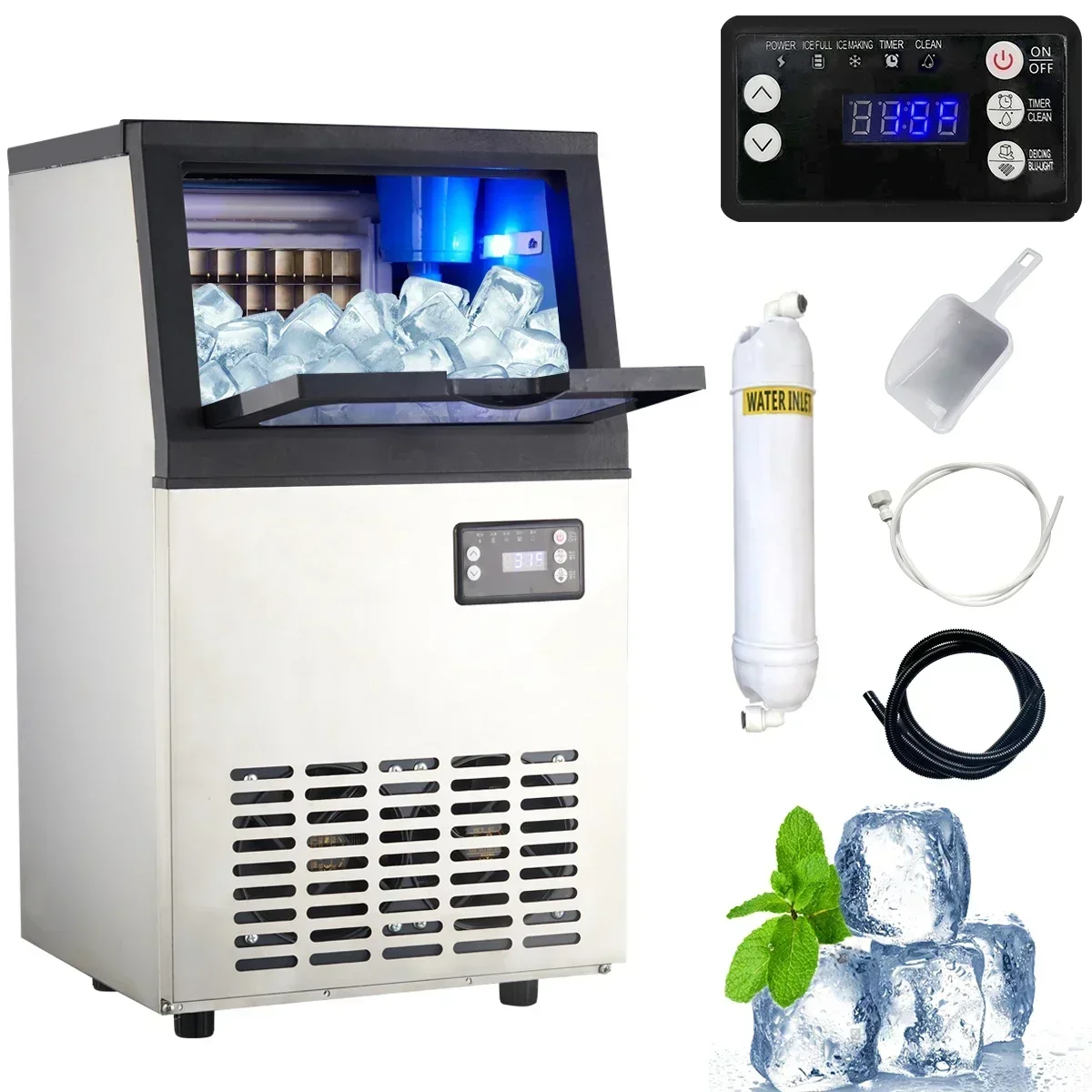 America Energy Saving 35 KG Table Top Ice Maker Machine for Small Business