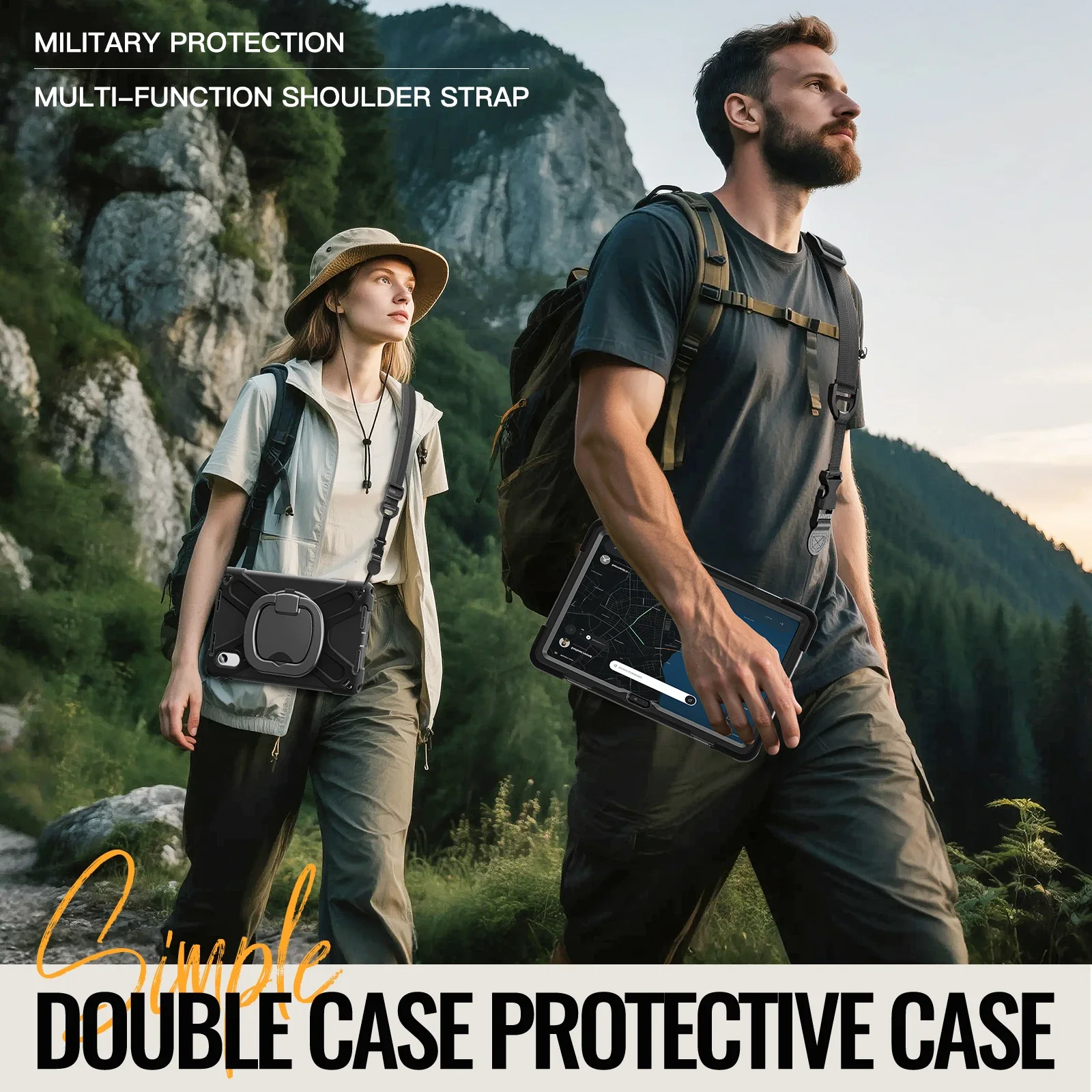 Rotating Handle Grip Case Universal For Motorola Moto Pad 2026 Neo 2025 11.0 inch Hybrid Rugged Stand Cover With Shoulder Strap