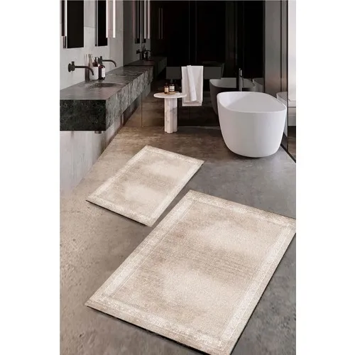 Drop Bath Mat Rug Toilet Seat Pad Washable Anti-Slip Soles 2li