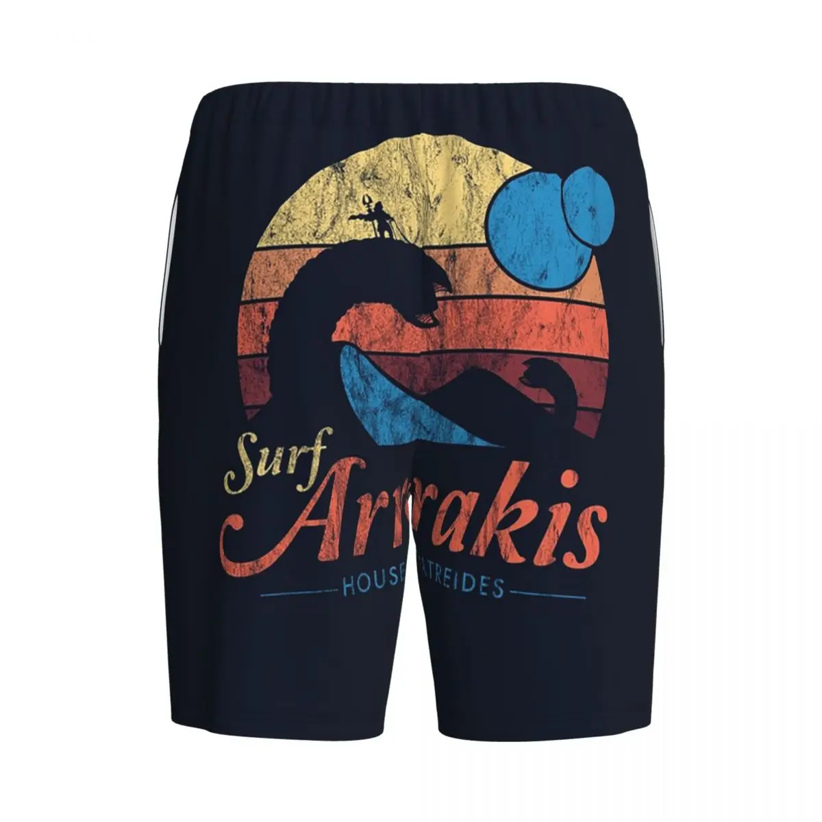 Custom Visit Arrakis Distressed Surf Dune Sci Fi Shorts Sleeping Pants Men Pajama Pants Lounge Sleep Sleepwear Bottoms
