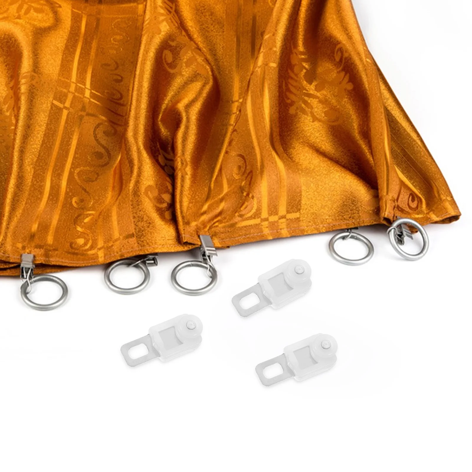 20 قطعة من بكرات مسار الستار شديدة التحمل من الفولاذ المقاوم للصدأ، طائرة شراعية منزلقة صامتة وناعمة لغرفة النوم والمكتب والحمام والمطبخ سهلة