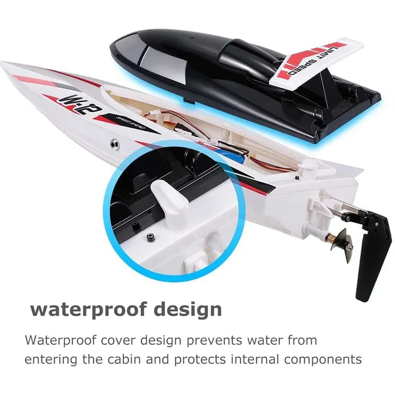 2,4 GHZ RC Boot Waterkoelsysteem Opladen RC Marine Schip Tot 35 km/u Capsized Reset Waterdichte Speedboot