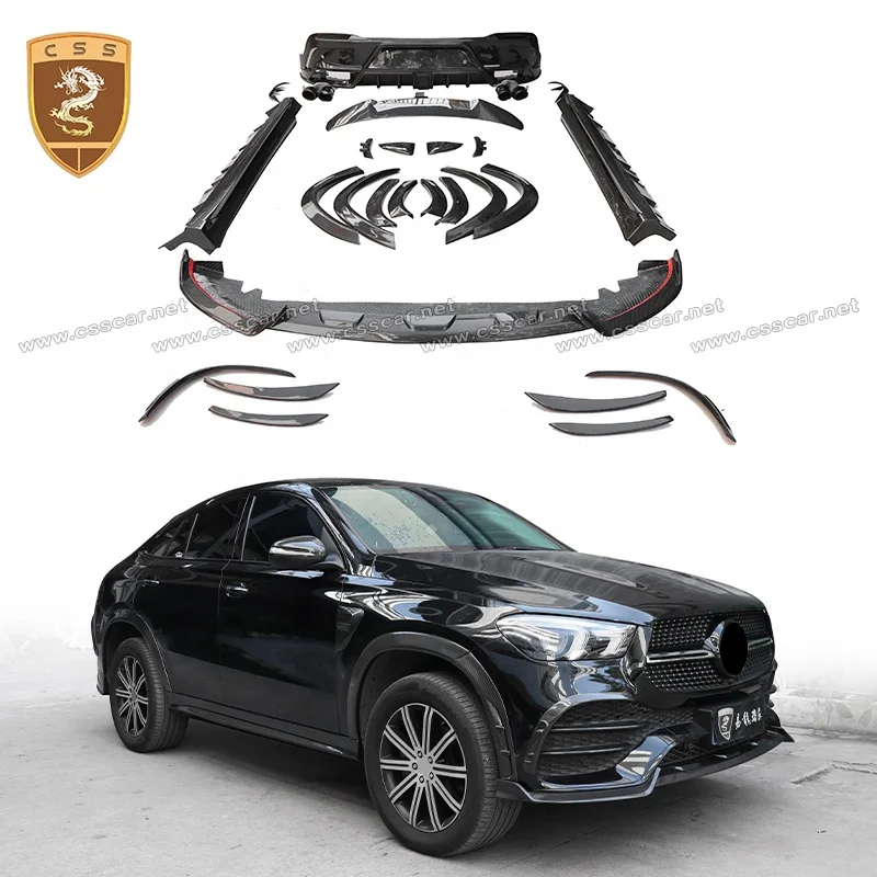 Upgrade Facelift MSY Style Front Lip Splitter Air Intake Vent Rear Bumper Exhaust Tips Body Kit For Mercedes Bens GLE Coupe C167