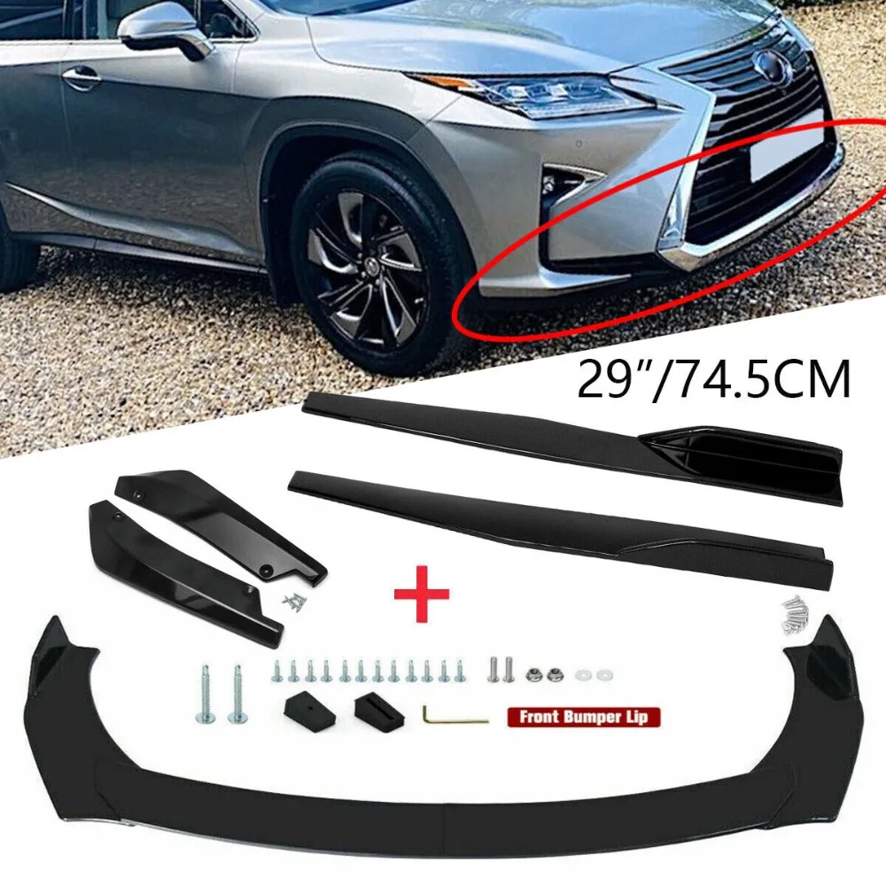 For Lexus RX 350 450h 450hL CARBON Front Bumper Lip Splitter Spoiler +Glossy BK United States