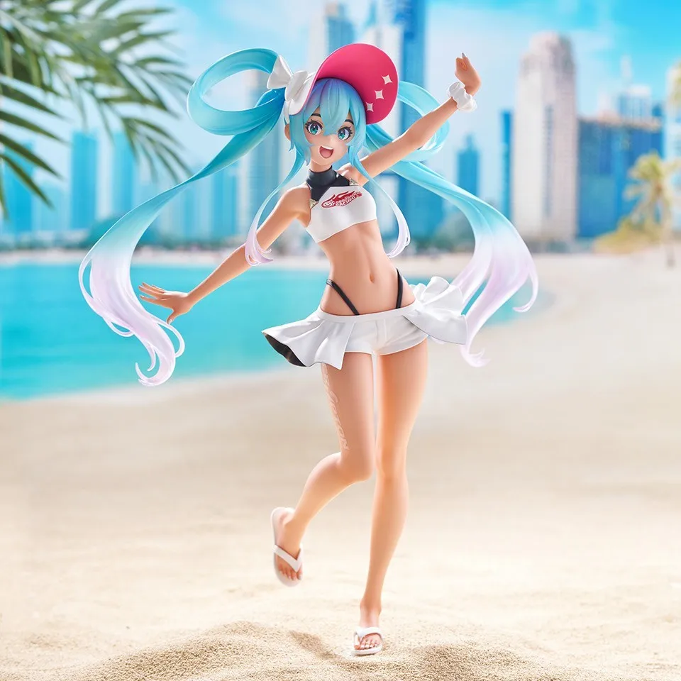 

Judai Original FuRyu Racing Miku 2024 Summer Holiday Trio Try IT Action Figure Model Doll Toys
