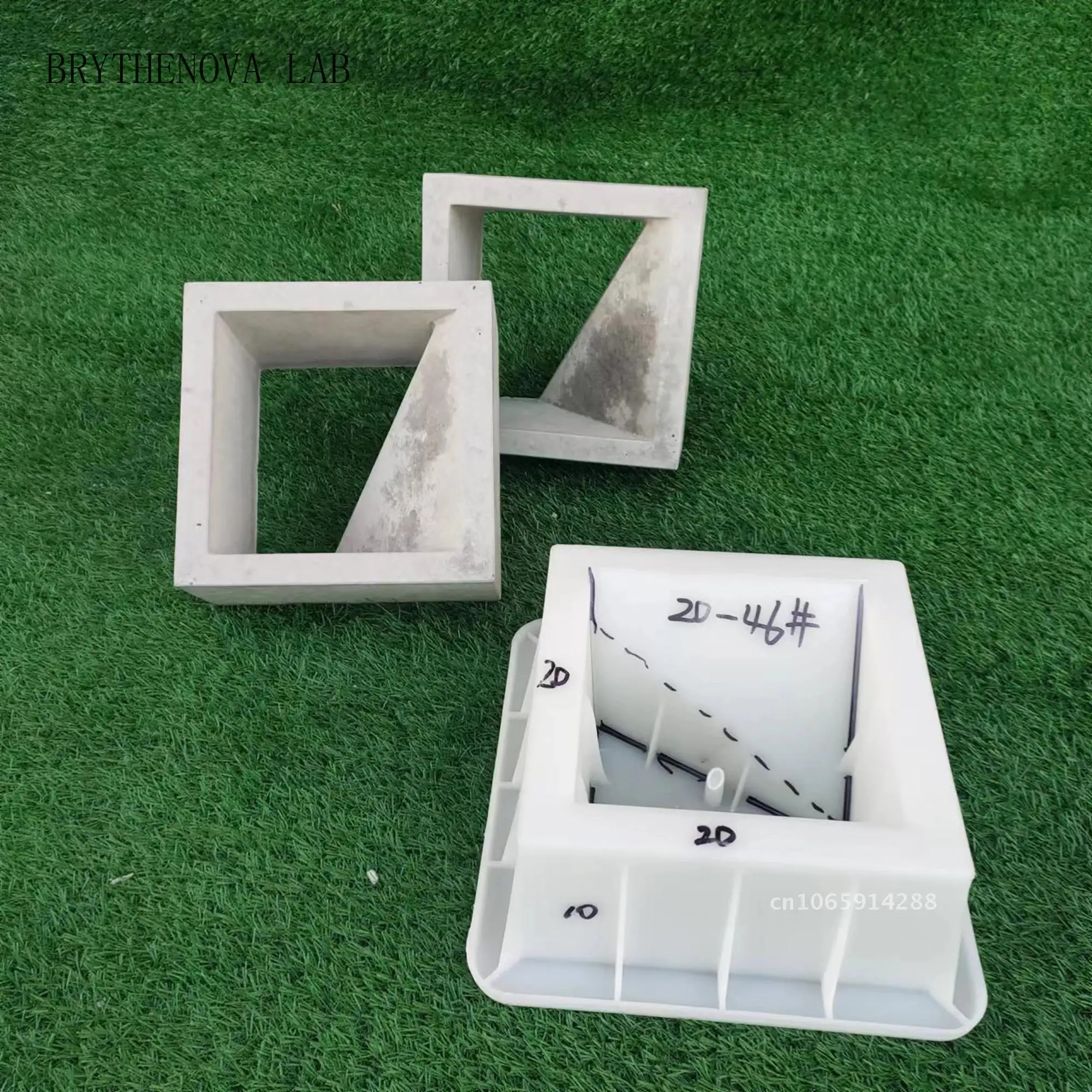 Openwork Hollow Brick Plastic Mold Modern Geometry 3D Cement Mold Wall Air-brick Background Partition Garden Grid Decorative