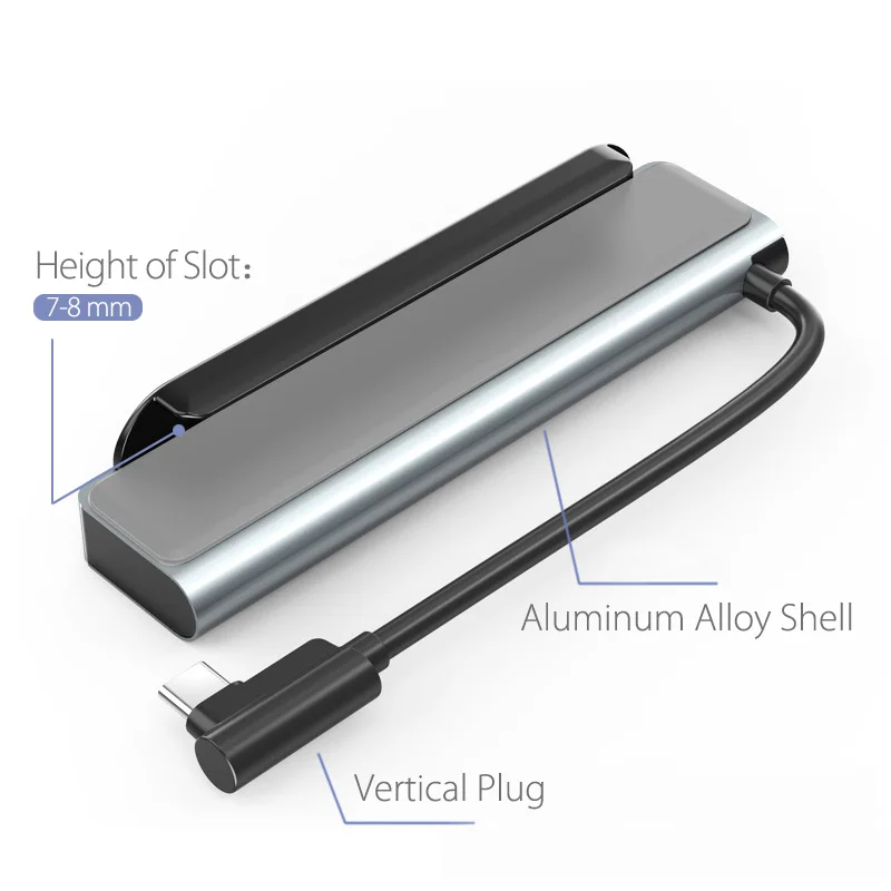 맥북 프로 에어용 USB C 타입 허브 도크, HDMI 호환 USB 3.0 어댑터, 6 인 1