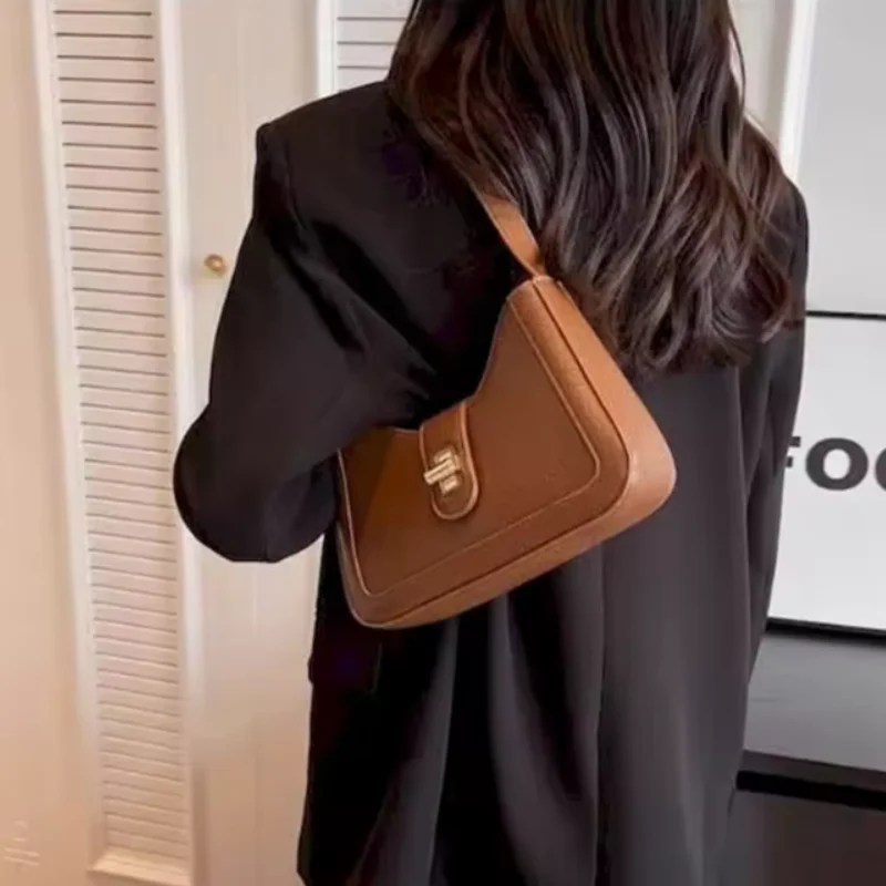 

Fashion Street Style New Leather Shoulder Bag Dumpling Shape Versatile Women's Handbag High-End Feel Underarm Bags Trendy Niche