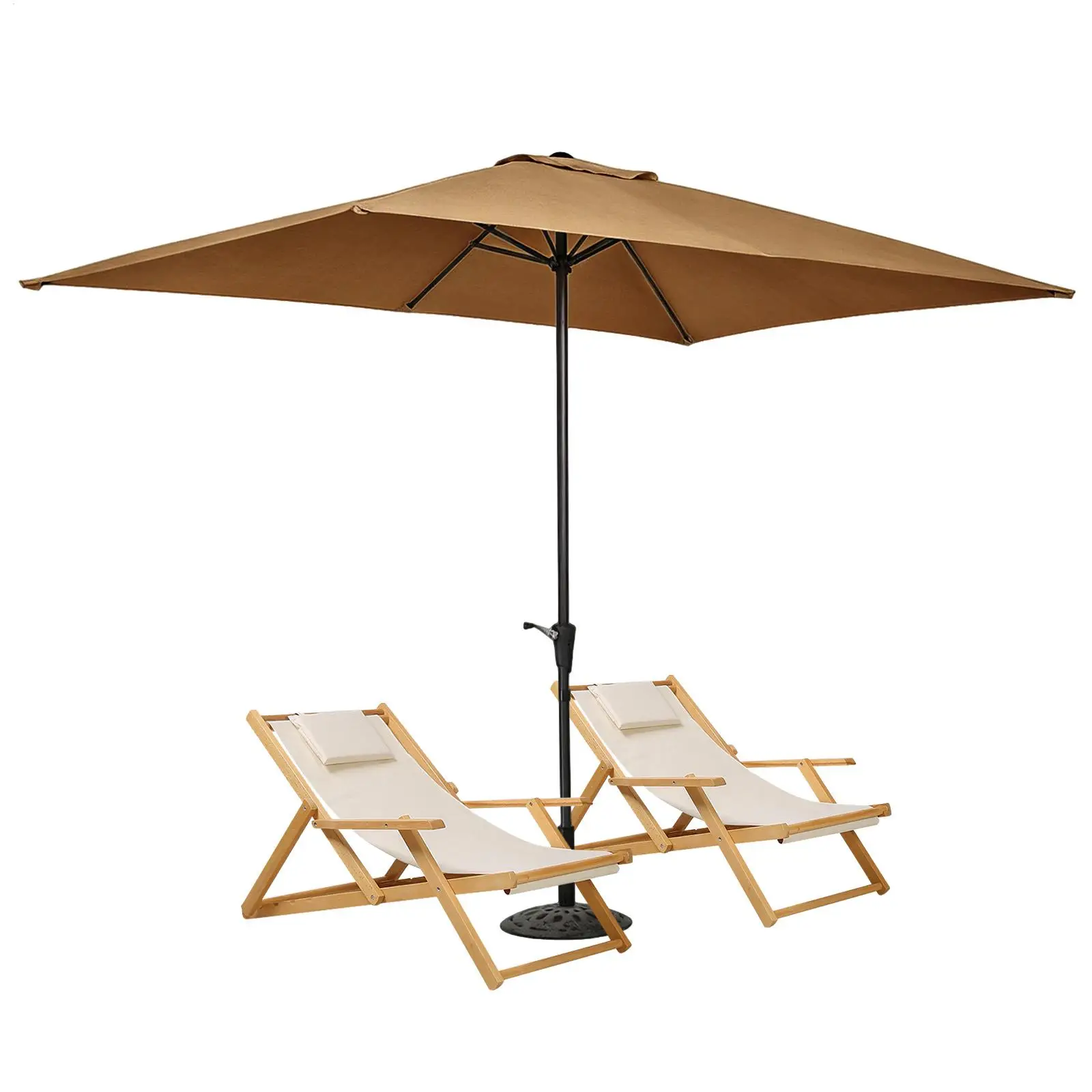 Umbrella Replacement Canopy 200x300cm UV-Resistant Waterproof Cover Patio Umbrella Fabric Replacement for Outdoor Deck Market