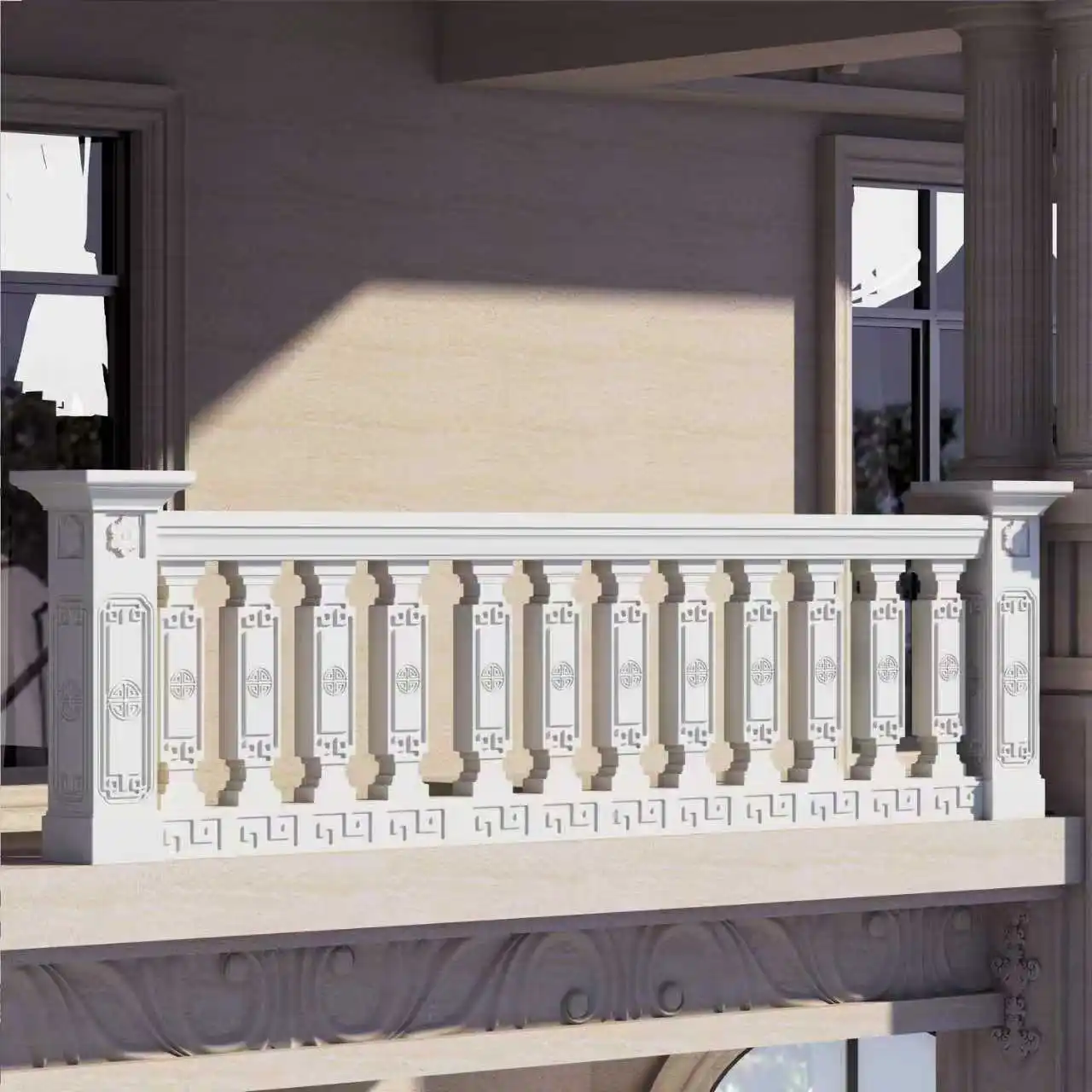 Roman pillar mold European style villa fence handrail balcony guardrail vase column cement railing new Chinese style