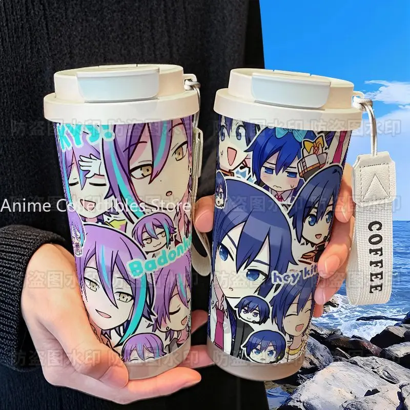 520 مللي زجاجة مياه إبداعية لطيفة كوب ماء مشروع Sekai Kamishiro Rui أنيمي كوب ماء من القش سعة كبيرة فنجان قهوة