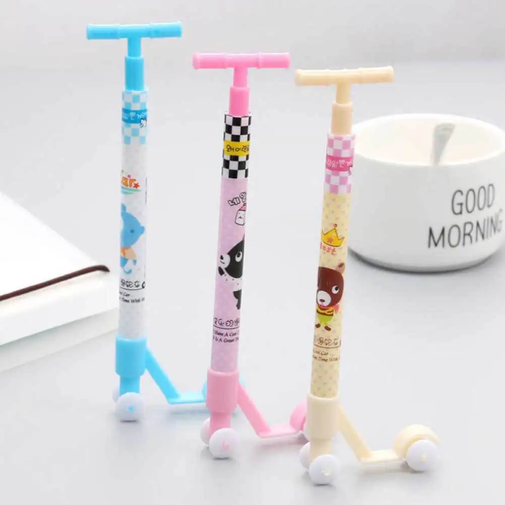 

10 шт., шариковая ручка для скутера, кавайный мультяшный пластиковый тонкий наконечник для детей, студентов, школьный офисный журнал, тетрадь, Рождественский подарок