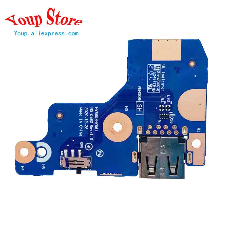 New Original For Lenovo Legion 5 Pro-16 ACH6H Laptop HY660/HY661 NS-D562 USB Switch Board Card 5C50S25187 Free And Fast Shipping