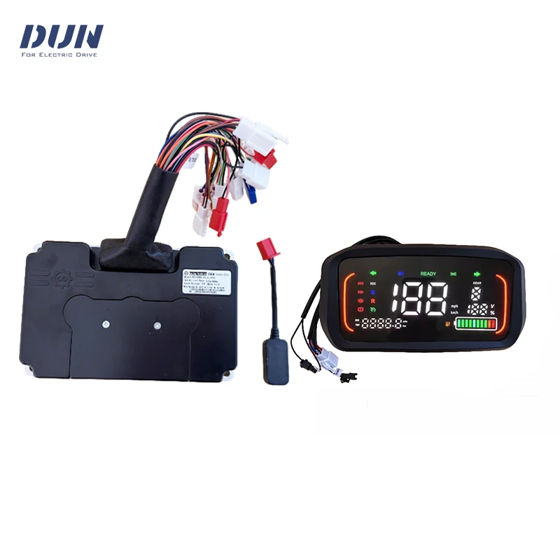 ND84450 V2 Fardriver 48V-84V DC 180A Phase 450A BLDC Controller Motherboard with N7 Display Speedometer for 3000W - 5000W Motor