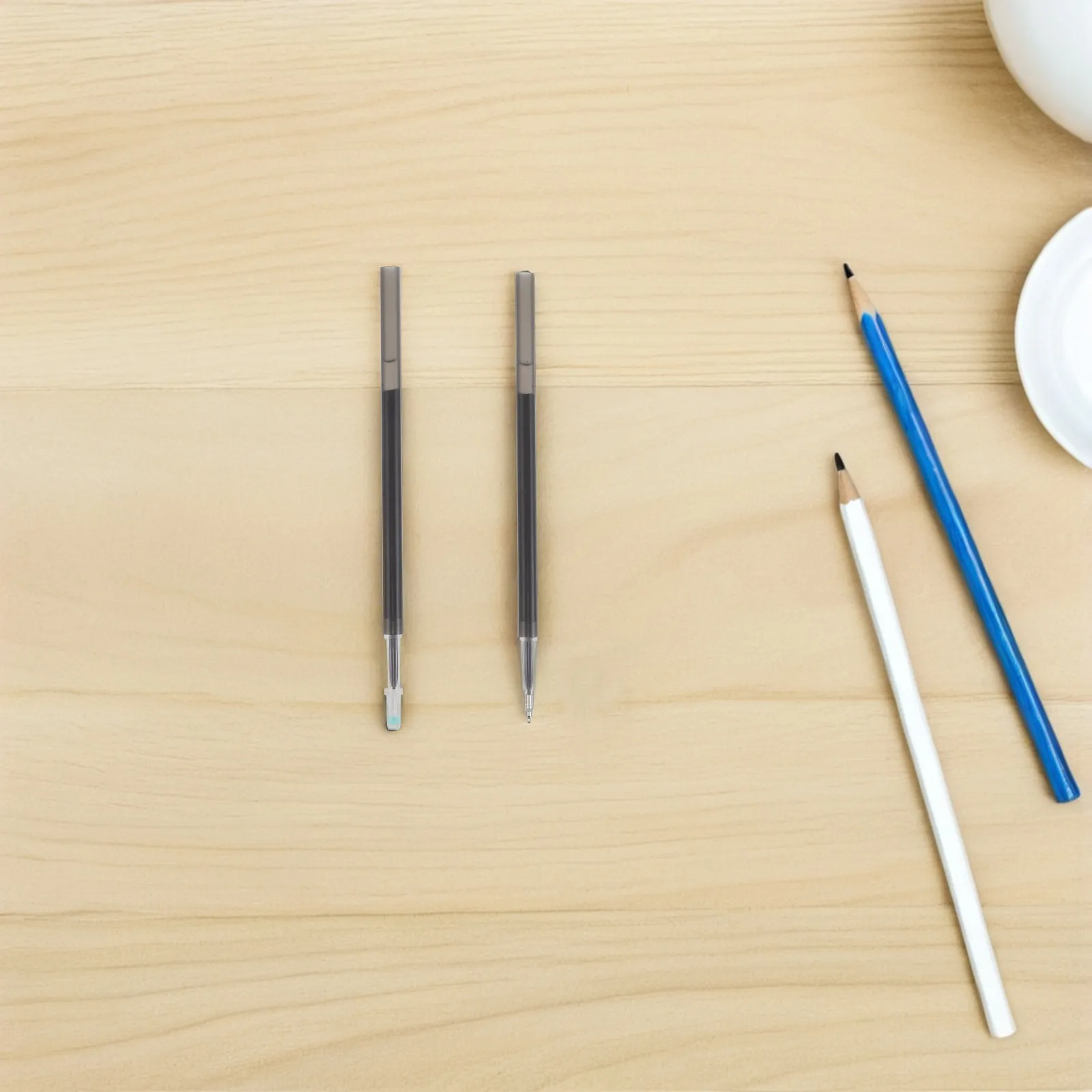 

100 шт. стираемых стержней для гелевых ручек, 0,5 мм, тонкий наконечник, термостираемые чернила, для плавного письма, заметок, студенческих принадлежностей, оптовая упаковка