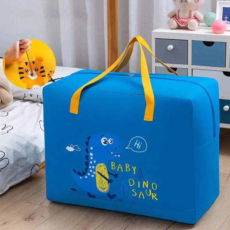 Cartoon Quilt Storage Bag Mobile Packaging Bag Non woven Student Quilt Storage Bag Large Capacity Portable