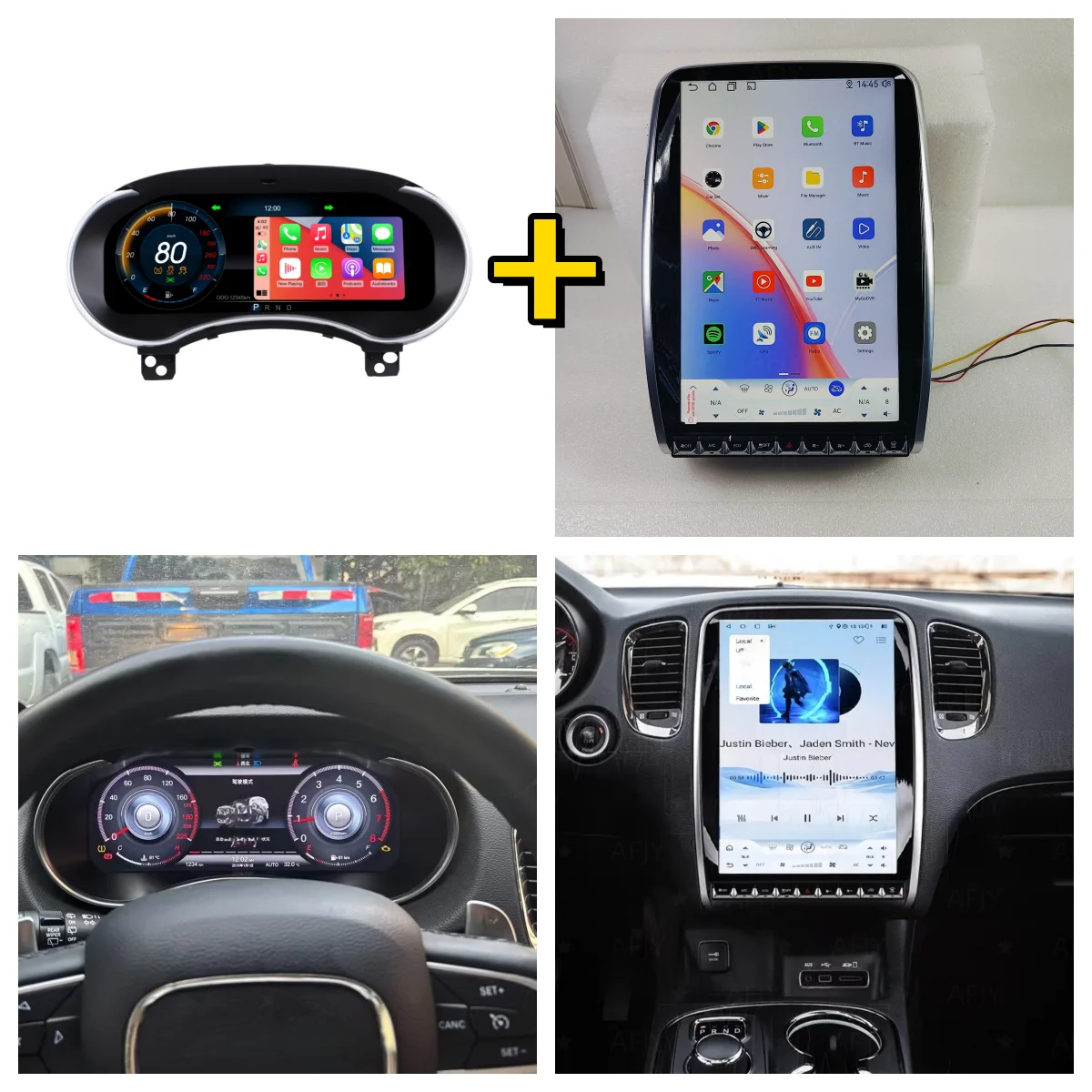 14.5inch Screen For Dodge Durango 2014 - 2020 Car Stereo Android 15.0 carplay Multimedia radio large HD GPS Navigation head unit