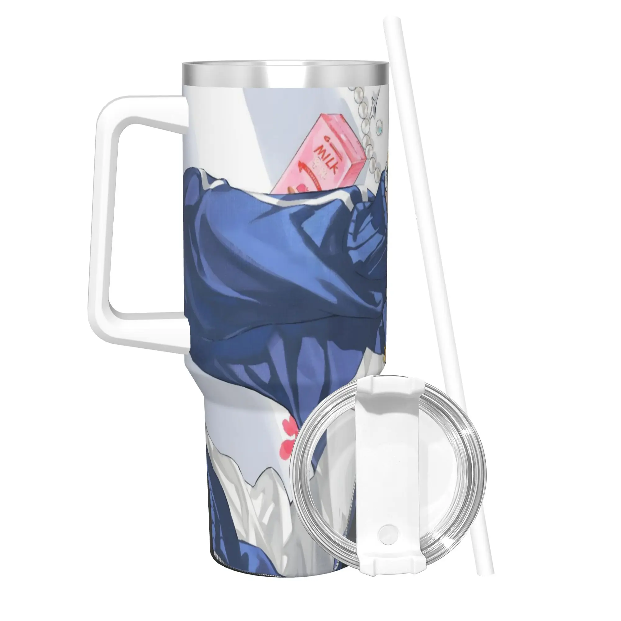 40OZ Stainless Steel Tumbler Aliens Stages Anime Thermal Mug  Insulated Hot Drinks Mugs Cup Beach Water Bottle