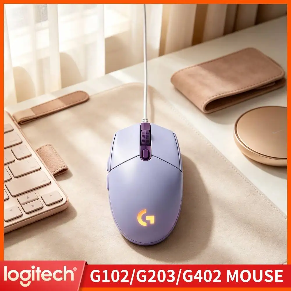 Logitech G102 Wired Gaming Mouse,HERO Optical Sensor,Stable Cursor Control,RGB Backlight Suitable For Esports Matches