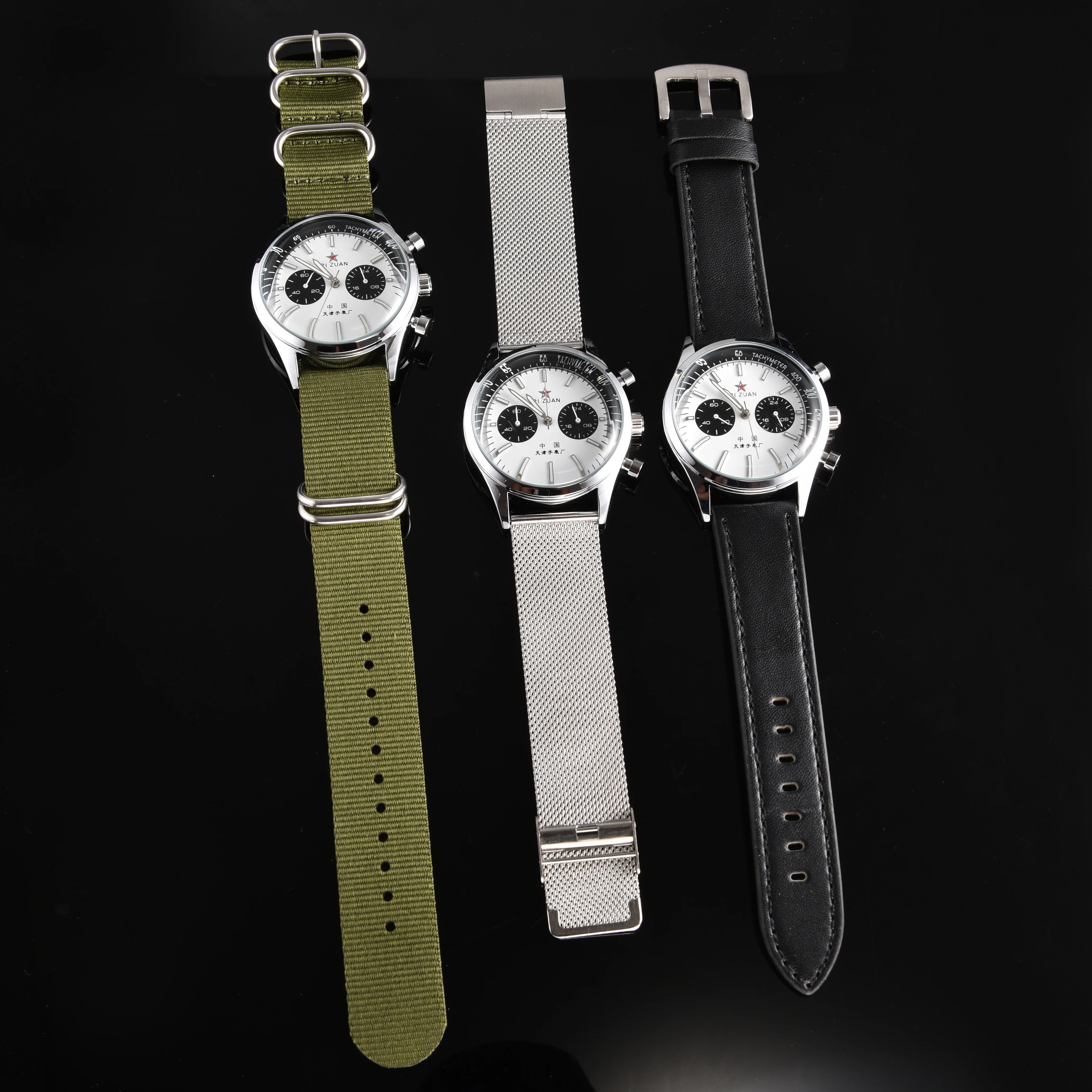 Men's Business Quartz Watch Full Function round Five Needle Timer Fashionable And Stylish Accessory for Professional Use