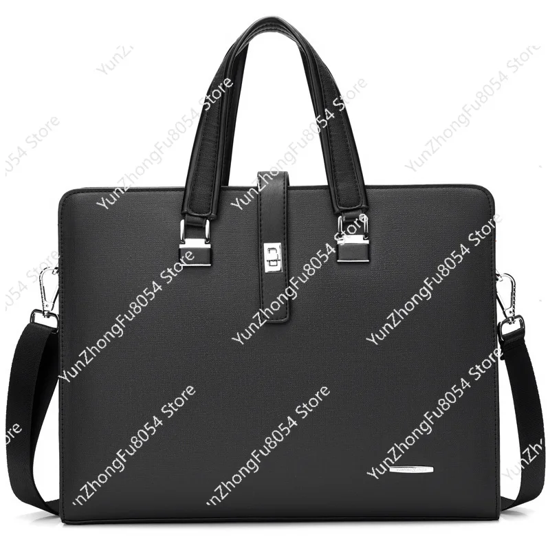 Business Leather Messenger Notebook Bag Waterproof and Wear-resistant Computer Handbag Men's Briefcase