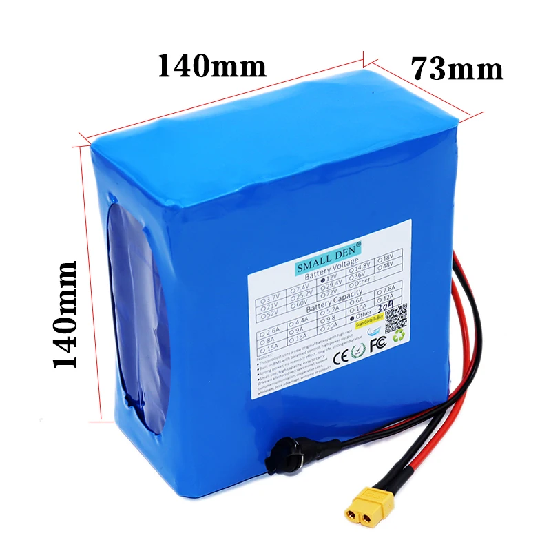 NEW 12V 30Ah 33140 LiFePO4 Battery Pack 12.8V 4S2P+built-in 30A Same Port BMS for 12V Equipment Solar Electric Toy Power Supply