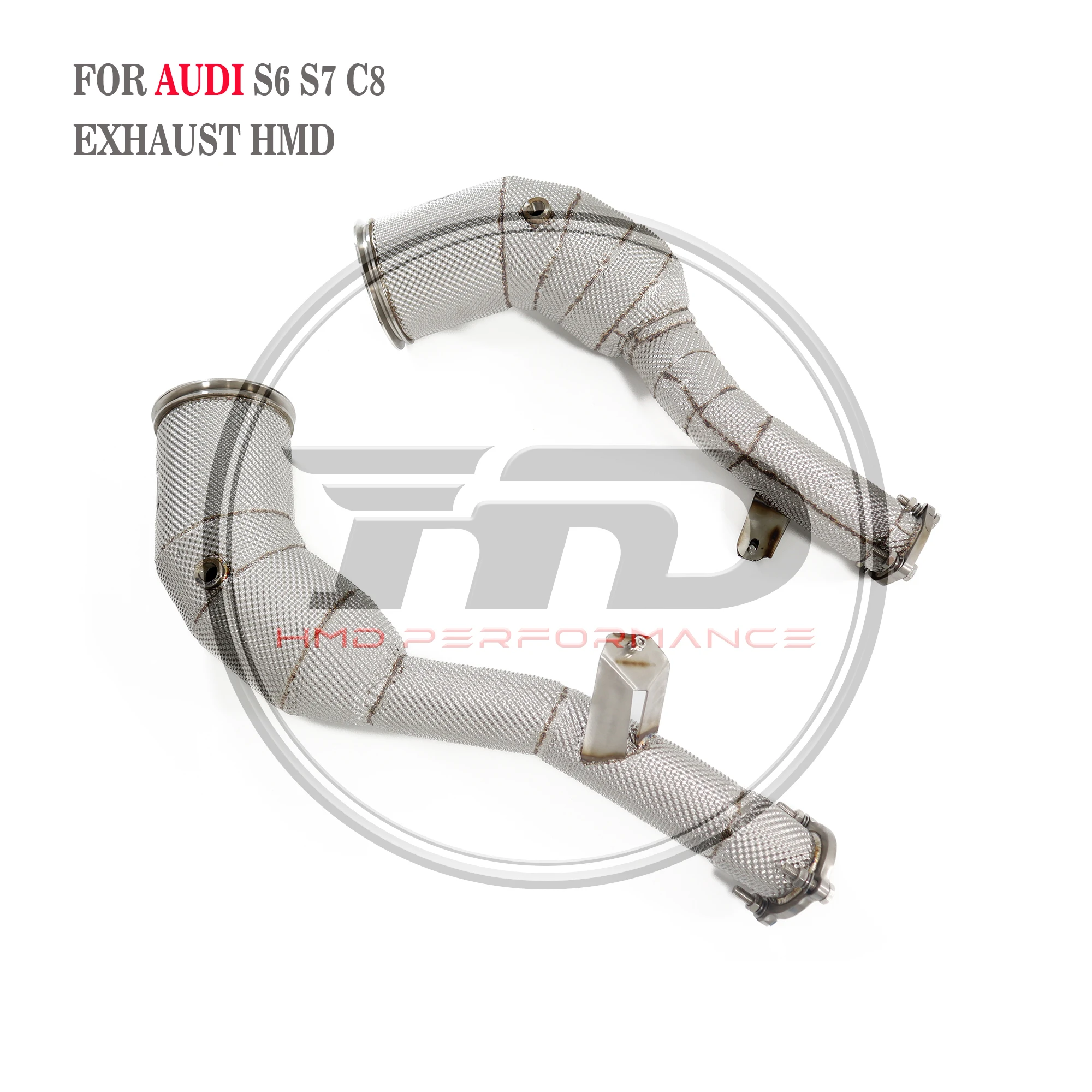 

HMD Exhaust Performance System Catalysis Downpipe for Audi S6 S7 C8 with Heat Sheild