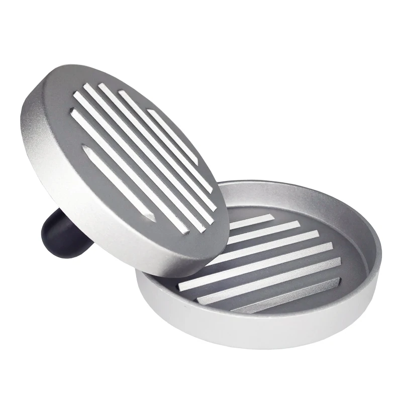 Burger Press Patty Maker Stainless Steel Hamburger Mold Non-Stick with 100 Patty Papers