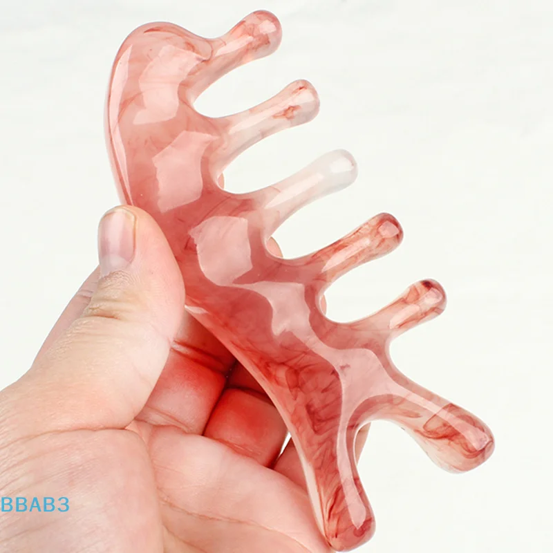 

【B】1Pcs Cartoon Resin Body Nose Scalp Meridian Massage Comb Acupuncture Therapy Blood Circulation Anti-static Smooth Hair Comb