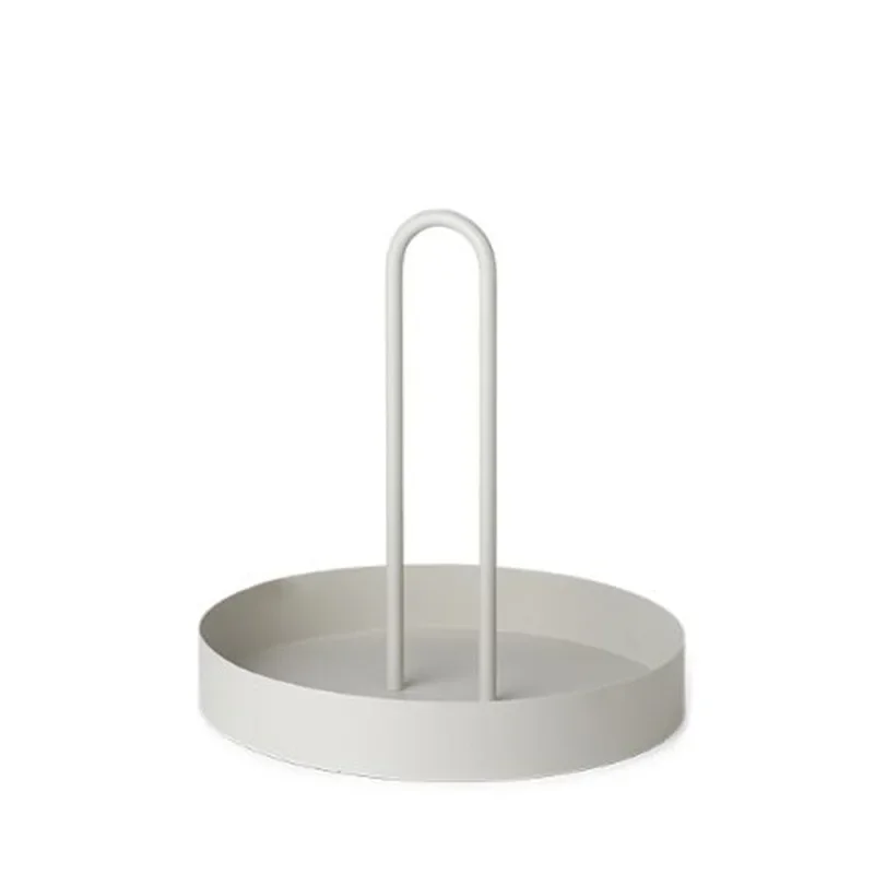 

Nordic style modern simple metal handle tray, fruit circle, dining room, living room desktop coffee table soft decoration