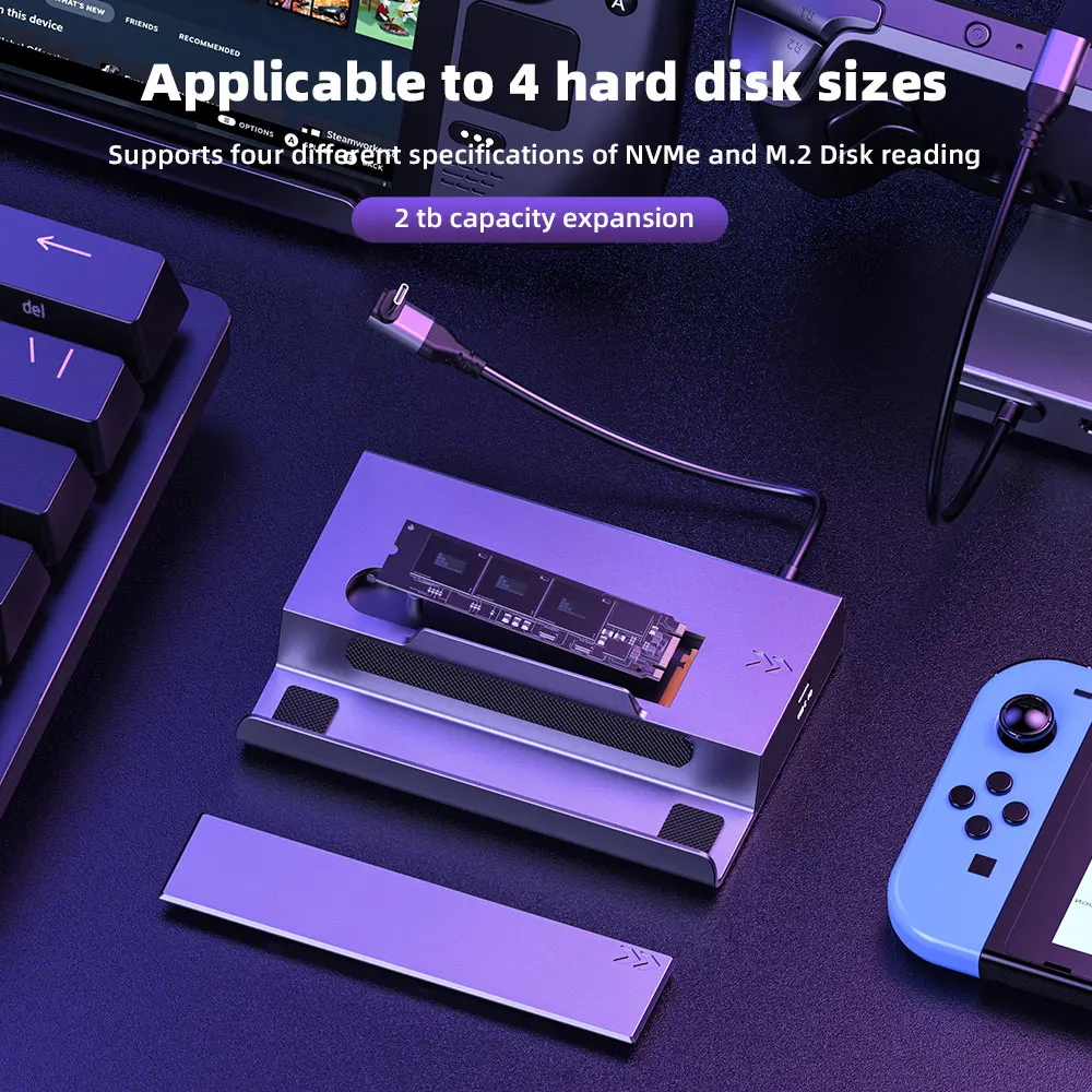 Imagem -02 - Nvme Steam Deck Docking Station Usb c Hub Ssd Dock 4k 60hz M.2 em Apto para Ayaneo Acessórios Nintendo Switch